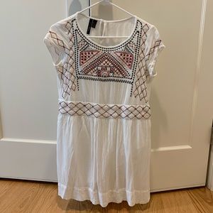 white embroidered dress